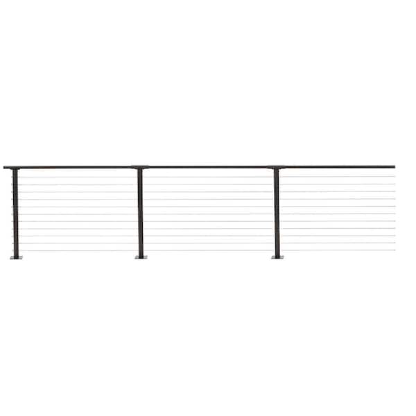 CityPost 46 ft. Deck Cable Railing, 36 in. Base Mount, Bronze