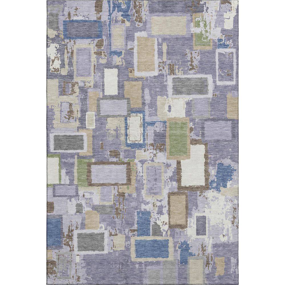Mayfield Premium Machine Washable Abstract AMF2246 Purple 10 ft. x 14 ft. Area Rug price history on PriceWatchPro