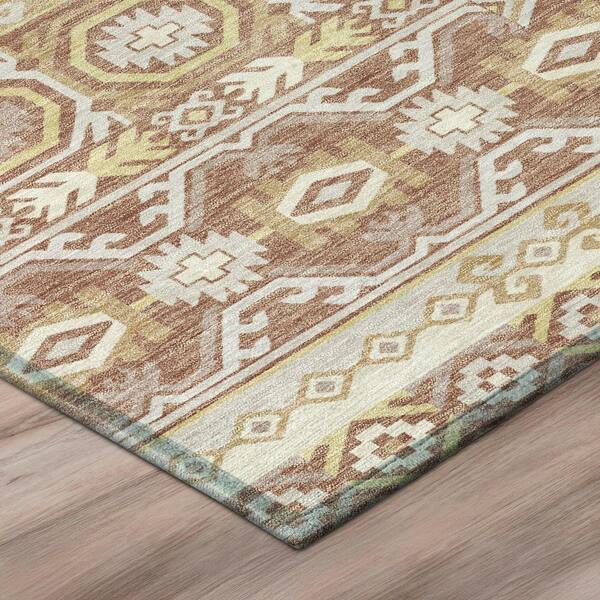 Chantille Machine Washable Indoor/Outdoor Abstract ACN3157 Rust 2 ft. x 3 ft. Accent Rug
