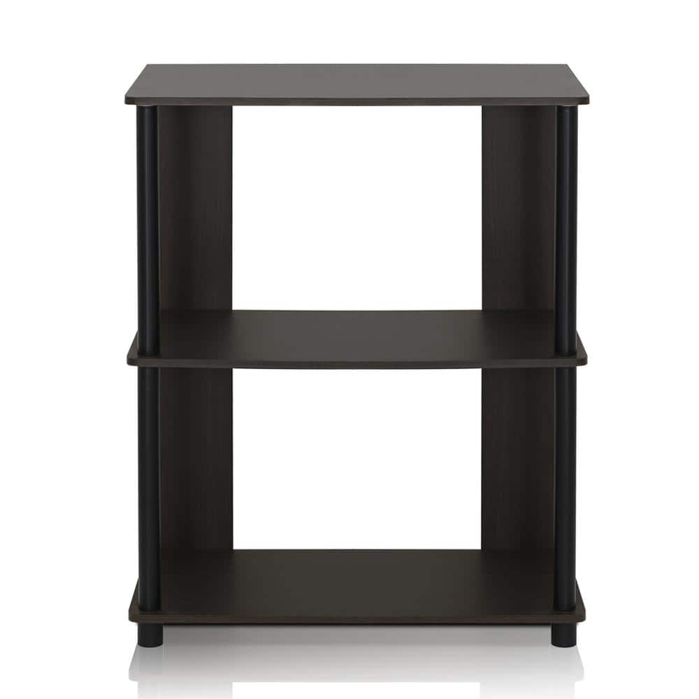 Elegant Walnut Wood Bookcase with Open Shelves