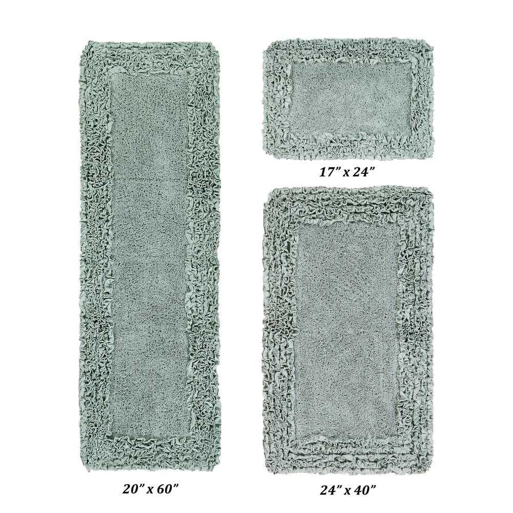 Tititex Luxury Sage Green Frame Line Bathroom Rug, 16x24 inch Extra Soft  and Absorbent Microfiber Bath Rugs, Non-Slip Plush Shaggy Bath Carpet, Bath