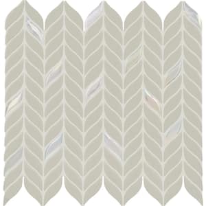 Starcastle Comet 13 in. x 12 in. Glass Leaf Mosaic Tile (14.7 sq. ft./Case)