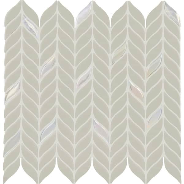Daltile Starcastle Comet 13 in. x 12 in. Glass Leaf Mosaic Tile (926.1 sq. ft./Pallet)