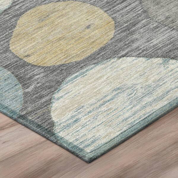Chantille Machine Washable Indoor/Outdoor Abstract ACN3056 Gray 2 ft. x 7 ft. Runner Rug