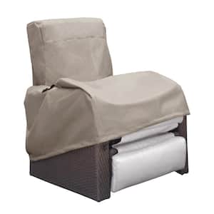 Outdoor Garden/Patio Waterproof Chair Covers, Chair Protective Storage Cover Fits up to 32′′D x32′′W x 40.5′′H-Khaki