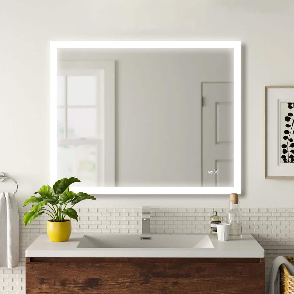 40 in. W x 32 in. H Rectangular Frameless LED Wall Mounted Bathroom Vanity Mirror with Anti-fog Memory Dimmable price history on PriceWatchPro