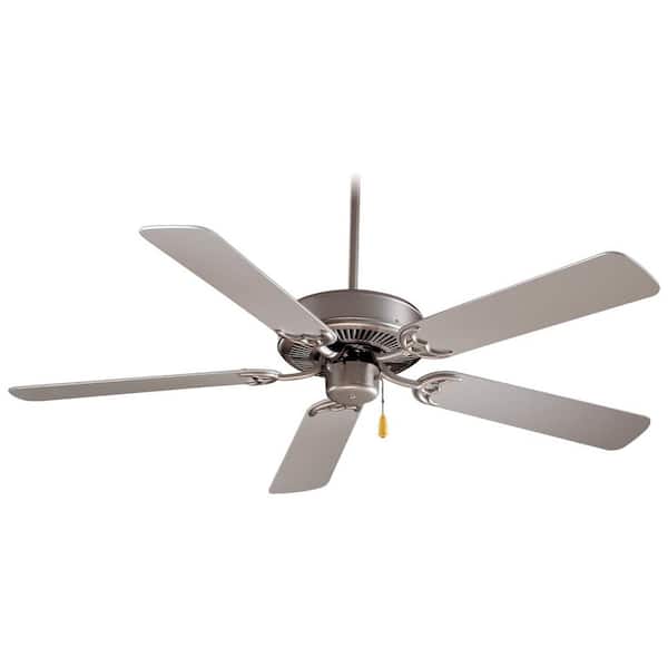 MINKA-AIRE Contractor 52 in. Indoor Brushed Steel Ceiling Fan