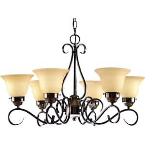 Minster 6-Light Antique Bronze Transitional Chandelier