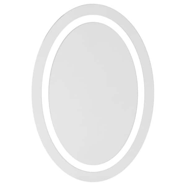 Nameeks 19.7 in. x 27.6 in. Lighted Wall Makeup Mirror in Polished Mirror