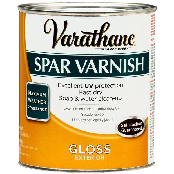 Varathane 1-qt.Clear Gloss Water-Based Exterior Spar Varnish (Case of 2)
