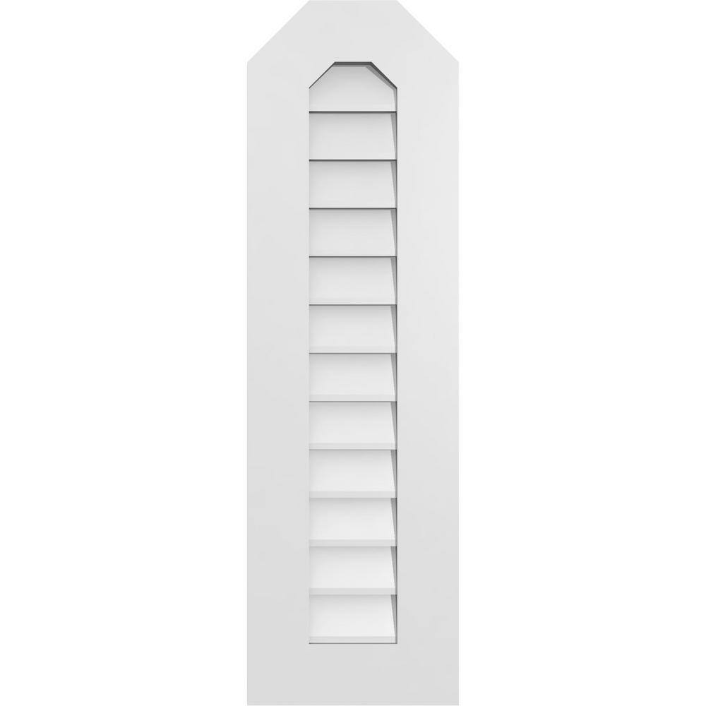 12 in. x 40 in. Octagonal Top Surface Mount PVC Gable Vent: Decorative with Standard Frame price history on PriceWatchPro