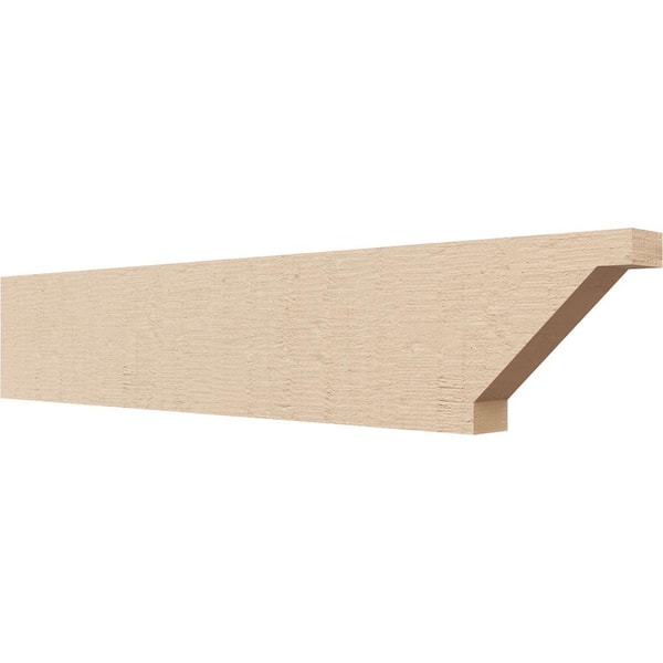 Ekena Millwork 2-in. x 6-in. x 32-in. Burlington Woodgrain, Primed Tan Timberthane Polyurethane Rafter Tail Brace