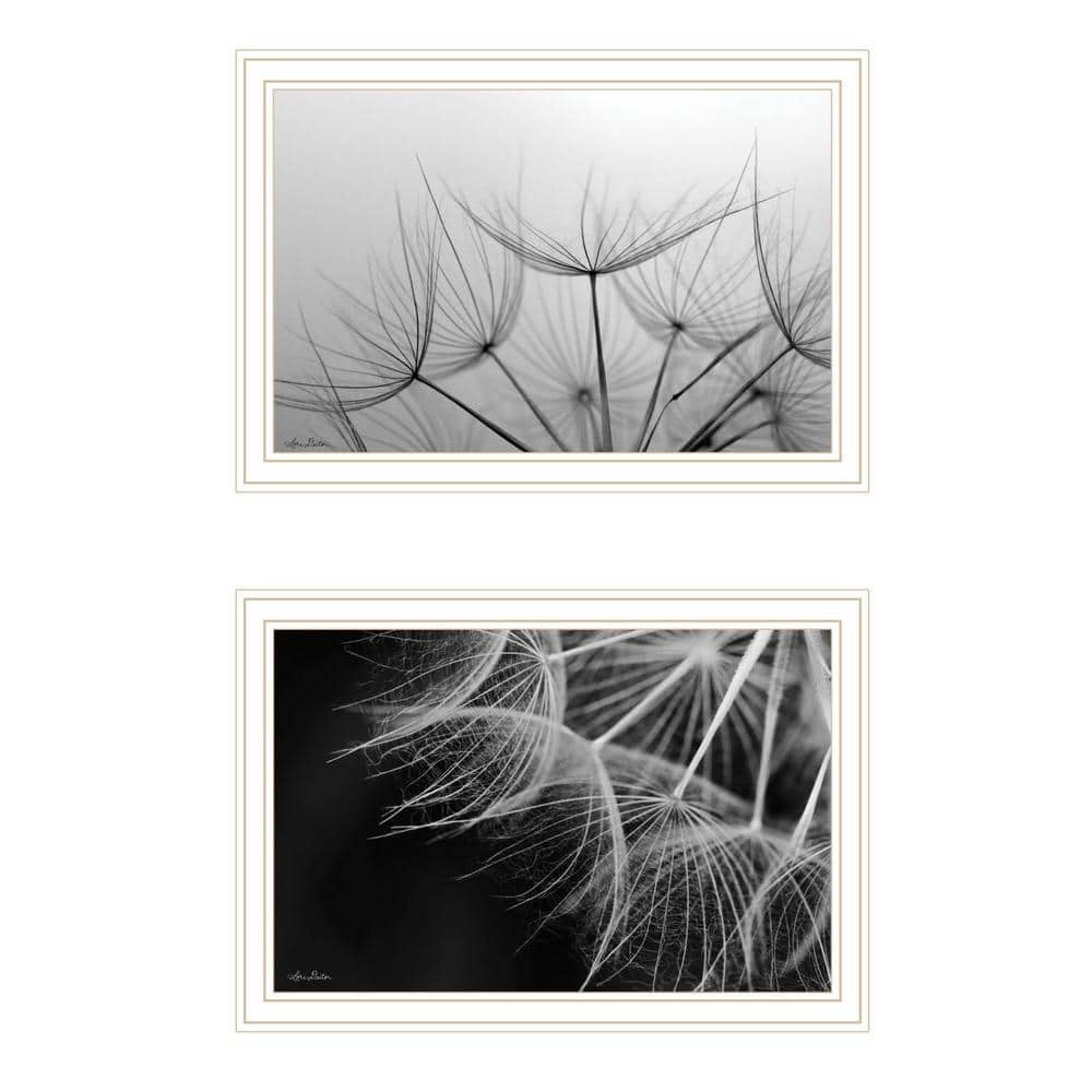 2-Pieces Delicate Beauty and Love White Framed Wall Art Print 20 in. x 14 i