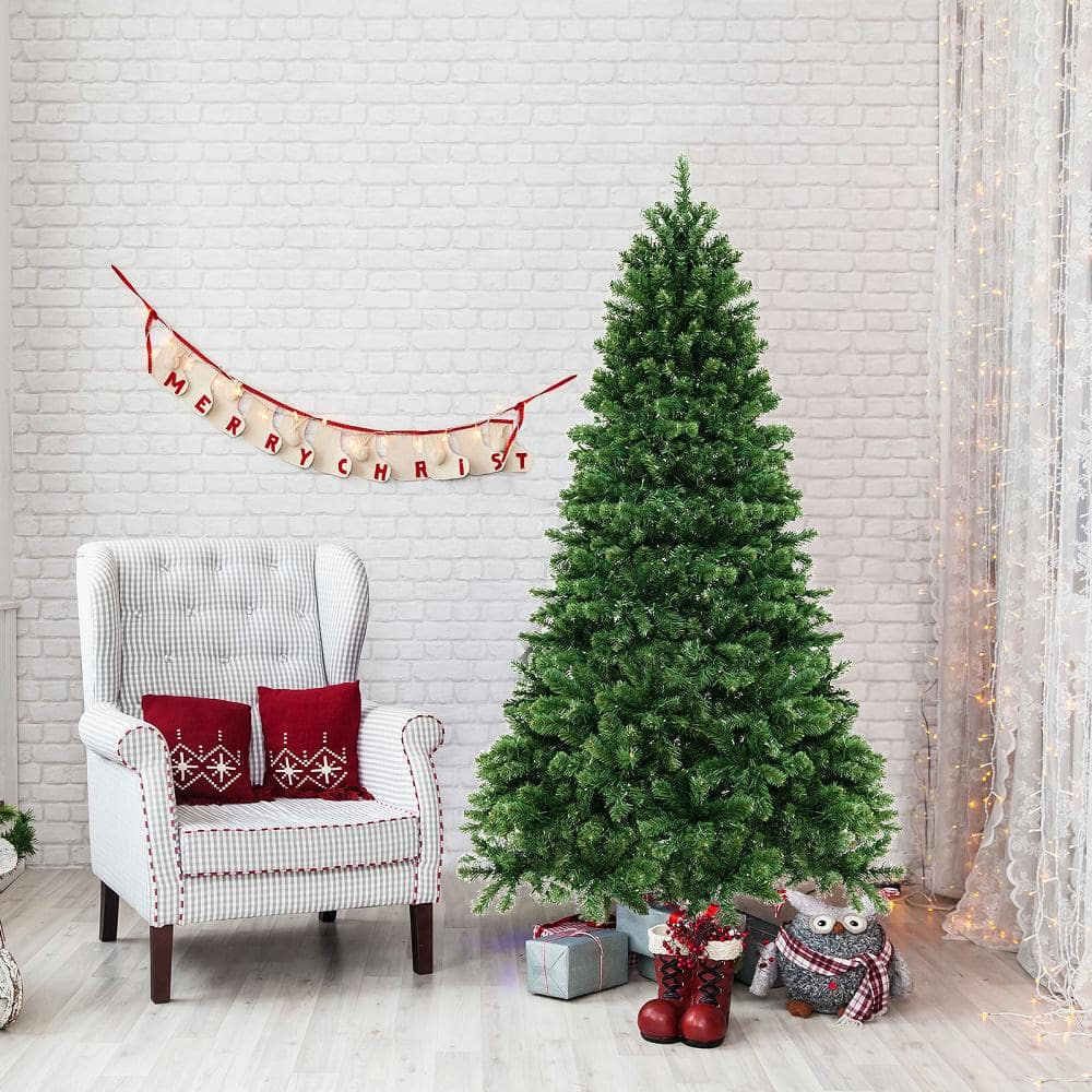 Costway 6 ft. Pre-Lit LED Slim Fraser Fir Artificial Christmas Tree with 560 Constant Lights GHM0304