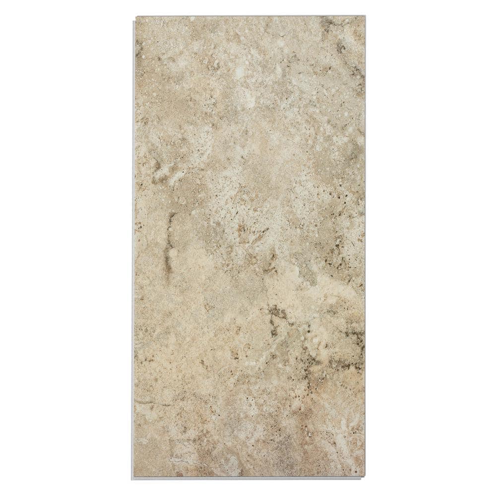 Travertine 12" x 24" Waterproof Click Lock Vinyl Tile Flooring