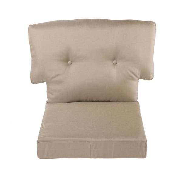 Sweet Home Collection Patio Cushions Outdoor Chair Pads Thick Fiber Fill  Tufted 19 X 19 Seat Cover, Cream, 6 Pack : Target