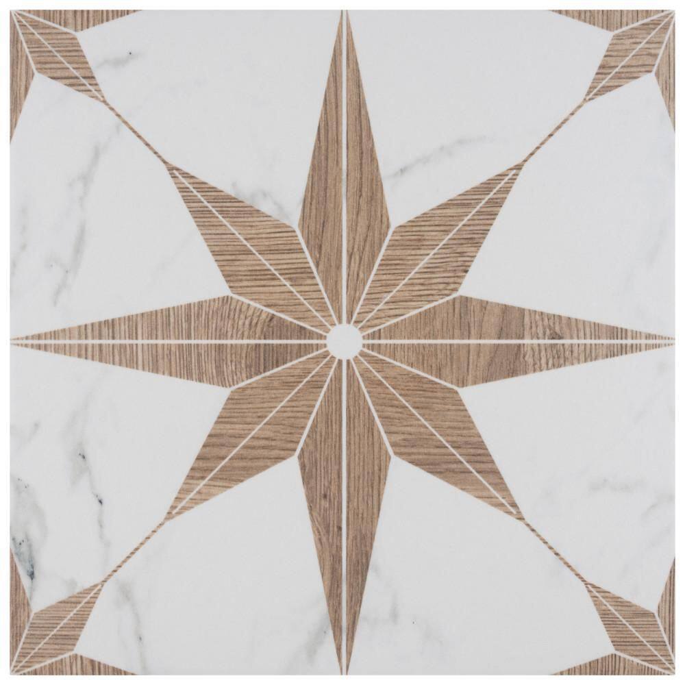 Noce Marble Look Porcelain Wall and Floor Tile