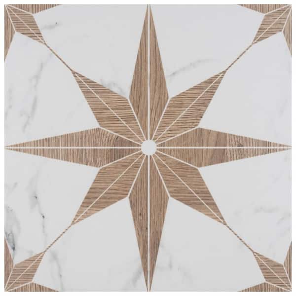 Merola Tile Llama Stella Loire Noce 9-3/4 in. x 9-3/4 in