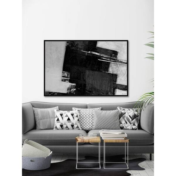 International Stamps | Large Stretched Canvas, Black Floating Frame Wall Art Print | Great Big Canvas