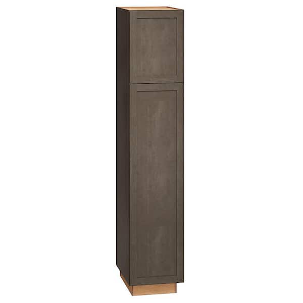 QuickShip Cottage 18 in. W x 24 in. D x 96 in. H Assembled Plywood Shaker Pantry Kitchen Cabinet in Fieldstone