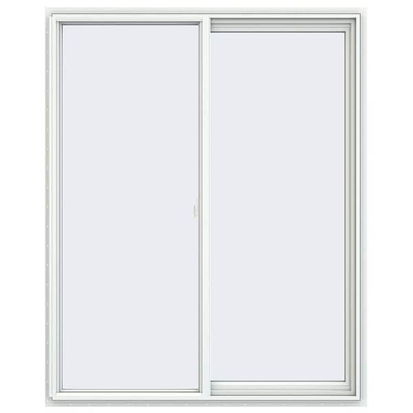 47.5 in. x 59.5 in. V-2500 Series White Vinyl Right-Handed Sliding Window with Fiberglass Mesh Screen