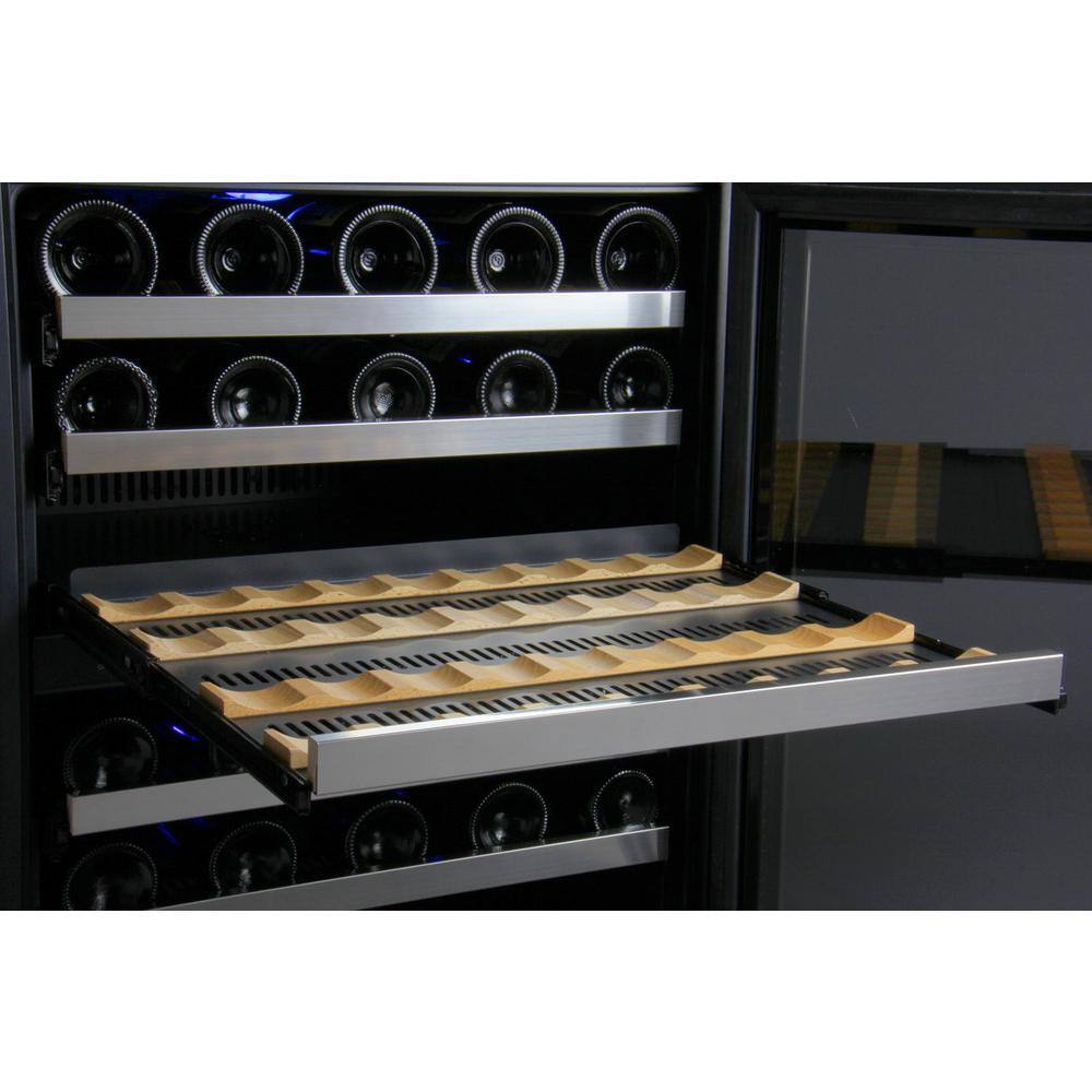 Allavino Stainless Steel Dual Zone 56 Bottle Wine Refrigerator