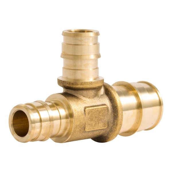 SharkBite 3/4 in. x 1/2 in. x 1/2 in. PEX-A Brass Expansion Reducing Tee Fitting
