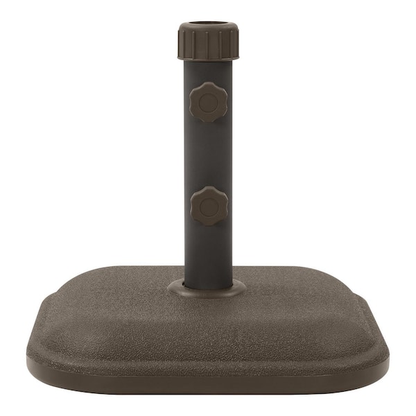 26 lb. Concrete and Resin Patio Umbrella Base in Brown