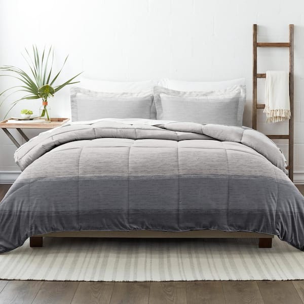 Cottonloft Colors All Natural Down Alternative 100Percent Cotton Filled  Comforter, Grey, Full/Queen, Solid : : Home