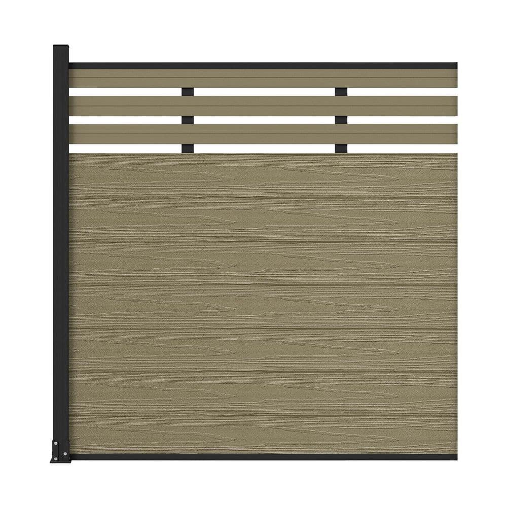 5.5 ft. H x 6 ft. W Antique Wood Composite Horizontal Fence Panel Kit with One 6 ft. Aluminum Post, Warp-Resistant price history on PriceWatchPro