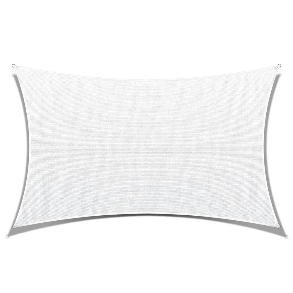 12 ft. x 16 ft. White Rectangle Shade Sail