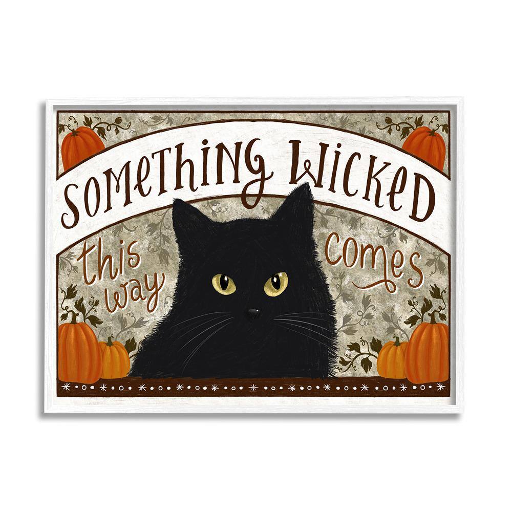 Something Wicked Black Cat by Raquel Maciel 1-Piece Framed Graphic Print Animal Poster Art Print 20 in. x 16 in. price history on PriceWatchPro