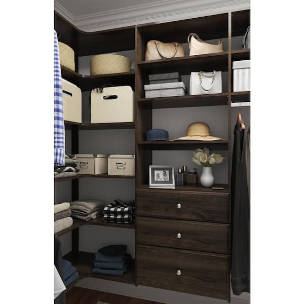 8 in. H x 24 in. W Brown Wood Drawer