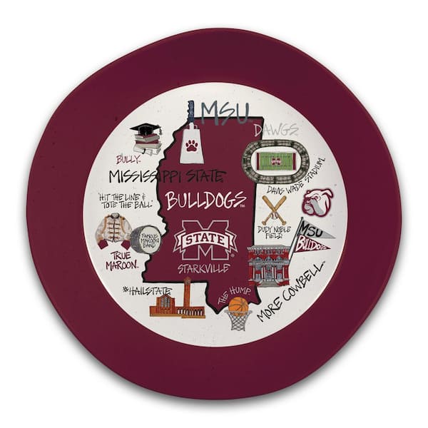 Magnolia Lane Mississippi State 13.5 in. 64 fl. oz. Assorted Colors Melamine Serving Bowl