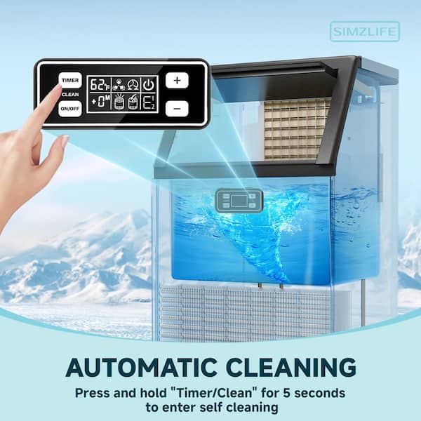 SIMZLIFE 17.6 in. 150 lb./24H Full Size Cube Freestanding Ice