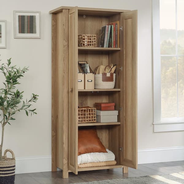 SAUDER Hillmont Farm Timber Oak H Accent Storage Cabinet with  4-Shelves 435180 The Home Depot