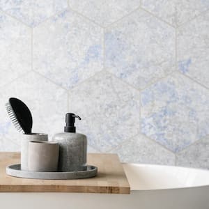 Emotion Hex Grey 9-7/8 in. x 11-1/4 in. Porcelain Floor and Wall Tile (10.03 sq. ft./Case)
