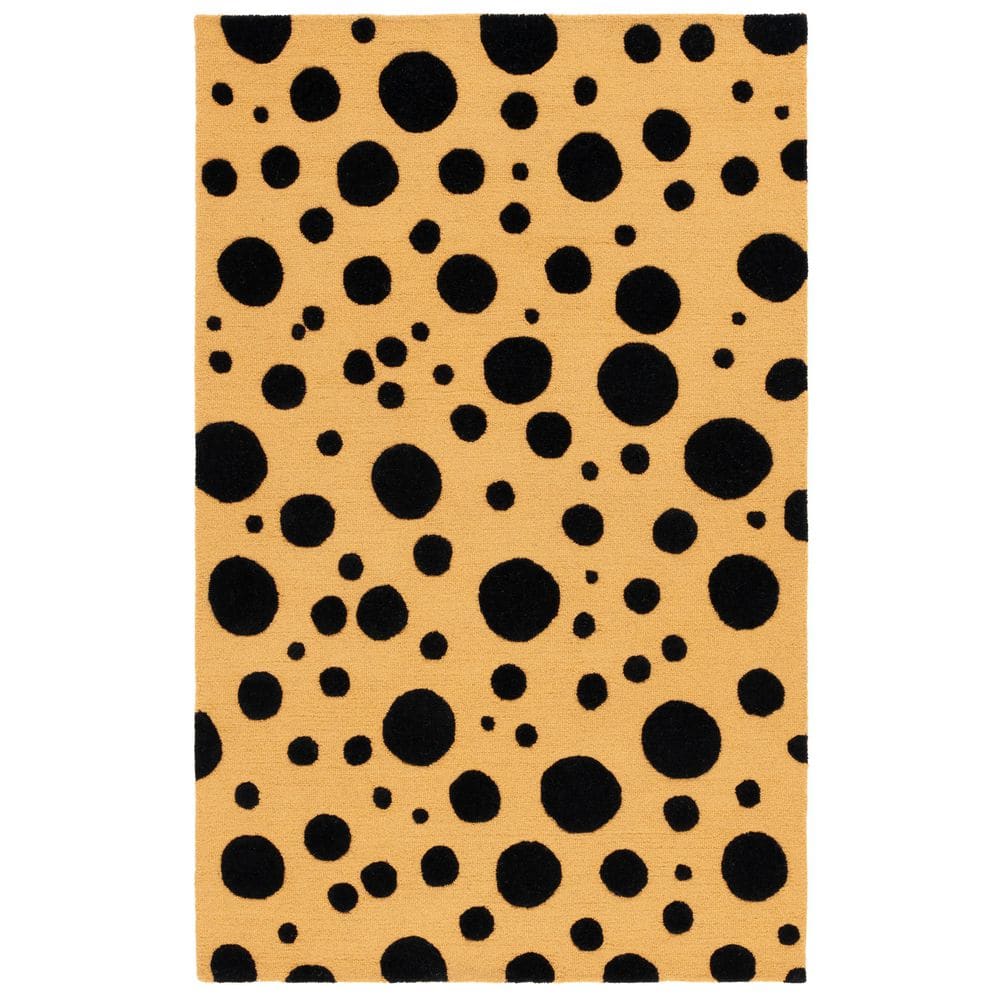 Cambridge 4 ft. x 6 ft. Gold/Black High-Low Dots Area Rug price history on PriceWatchPro