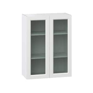 Alton Painted White Recessed Assembled Wall Kitchen Cabinet with Glass Door (30 in. W x 40 in. H x 14 in. D)