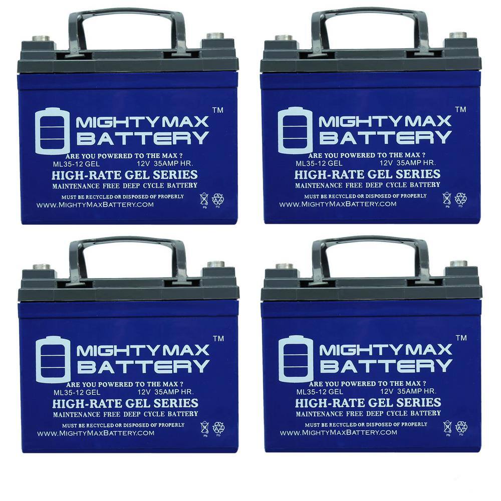 12-Volt 35AH GEL Replaces Pride Boxster Celebrity 2000 X Chair - 4 Pack price history on PriceWatchPro