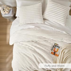 Avril 2-Piece Ivory Microfiber Twin/Twin XL Comforter Set