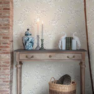 Pollington Roses Natural Beige Wallpaper Sample