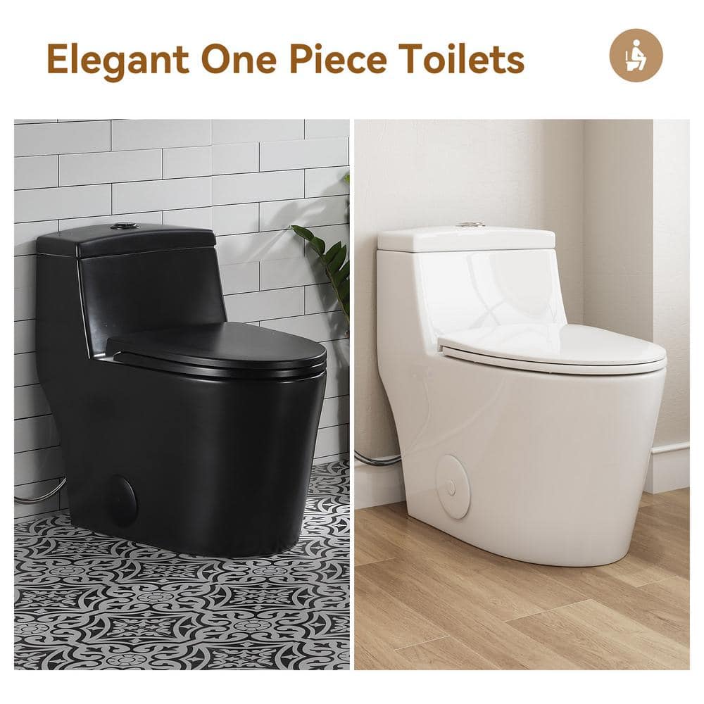 Greta White Elongated One-Piece Dual Flush Toilet