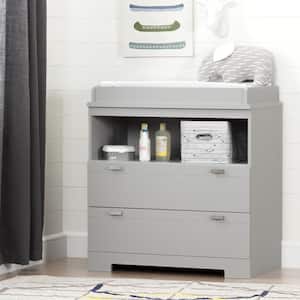 Reevo 2-Drawer Soft Gray Changing Table