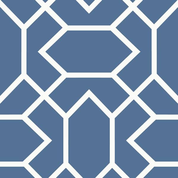 RoomMates Blue Modern Geometric Peel and Stick Wallpaper (Covers 28.18 sq. ft.)