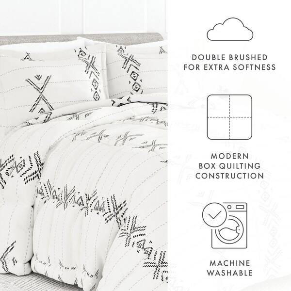 Urban Stitch Patterned Down-Alternative Comforter Set