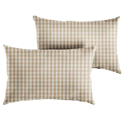 Detroit Lions 2-Pack Buffalo Check Plaid Outdoor Pillow Set