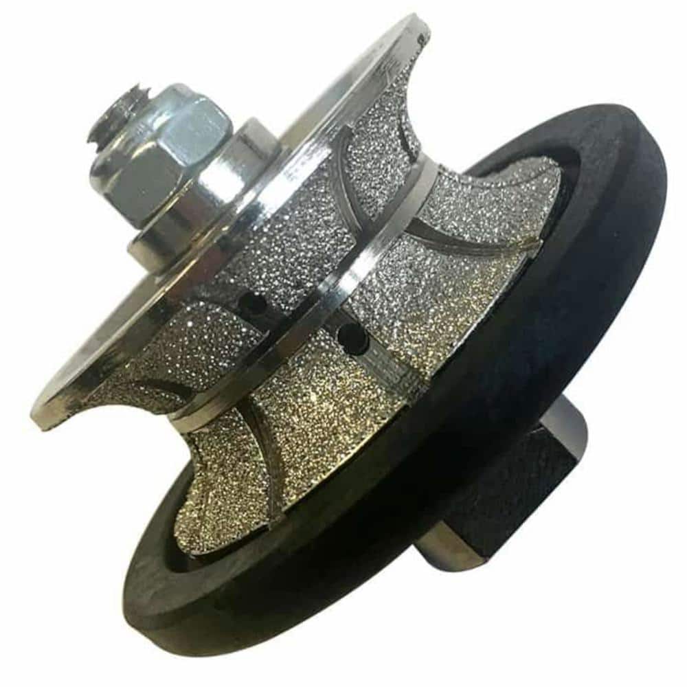 1 1/2 Inch V-Shape Diamond Brazed Profiler Router Bit for Granite 40mm BullNose