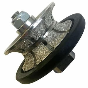 1-1/2 in. Full Bullnose Diamond Hand Profile Wheel for Natural Stones, High Speed Steel, 1-Piece Only, 5/8 in.-11 Arbor