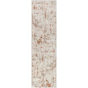 Concerto Ivory Rust 2 ft. x 8 ft. Abstract Contemporary Runner Area Rug